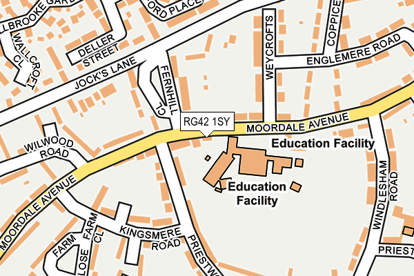 RG42 1SY map - OS OpenMap – Local (Ordnance Survey) RG42 1SY map - OS OpenMap – Local (Ordnance Survey)