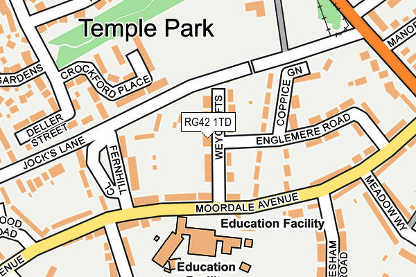 RG42 1TD map - OS OpenMap – Local (Ordnance Survey) RG42 1TD map - OS OpenMap – Local (Ordnance Survey)