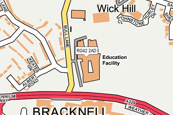 RG42 2AD map - OS OpenMap – Local (Ordnance Survey) RG42 2AD map - OS OpenMap – Local (Ordnance Survey)