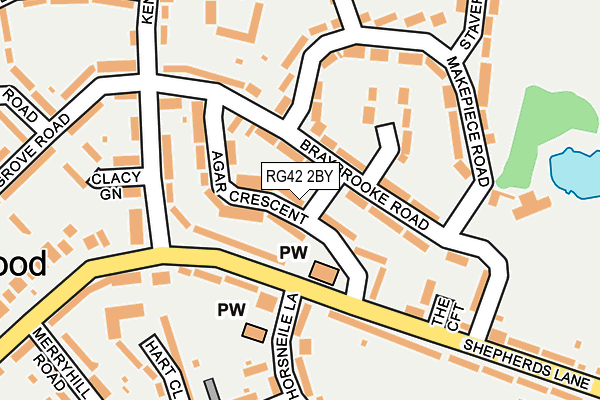 RG42 2BY map - OS OpenMap – Local (Ordnance Survey) RG42 2BY map - OS OpenMap – Local (Ordnance Survey)