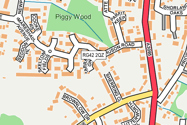RG42 2QZ map - OS OpenMap – Local (Ordnance Survey) RG42 2QZ map - OS OpenMap – Local (Ordnance Survey)