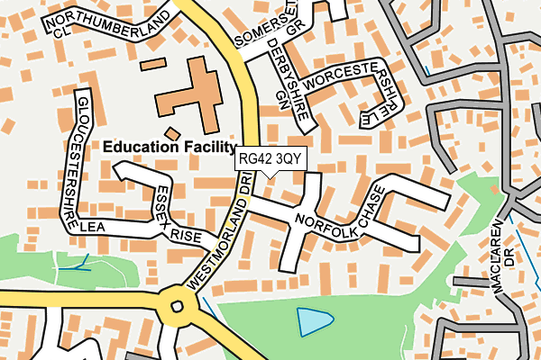 RG42 3QY map - OS OpenMap – Local (Ordnance Survey) RG42 3QY map - OS OpenMap – Local (Ordnance Survey)
