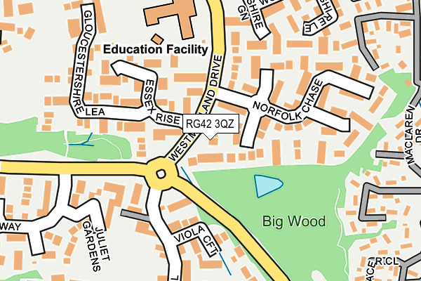 RG42 3QZ map - OS OpenMap – Local (Ordnance Survey) RG42 3QZ map - OS OpenMap – Local (Ordnance Survey)