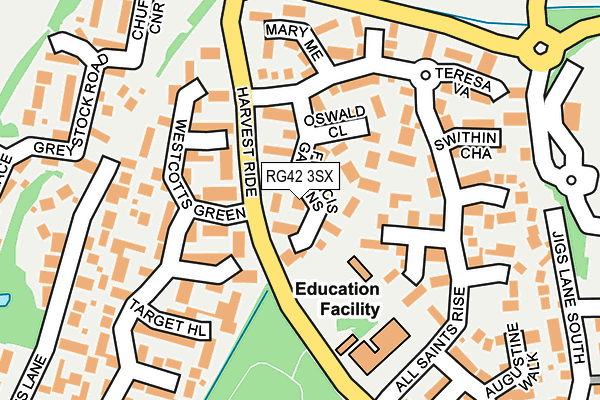 RG42 3SX map - OS OpenMap – Local (Ordnance Survey) RG42 3SX map - OS OpenMap – Local (Ordnance Survey)