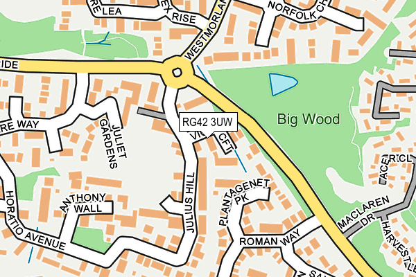 RG42 3UW map - OS OpenMap – Local (Ordnance Survey) RG42 3UW map - OS OpenMap – Local (Ordnance Survey)