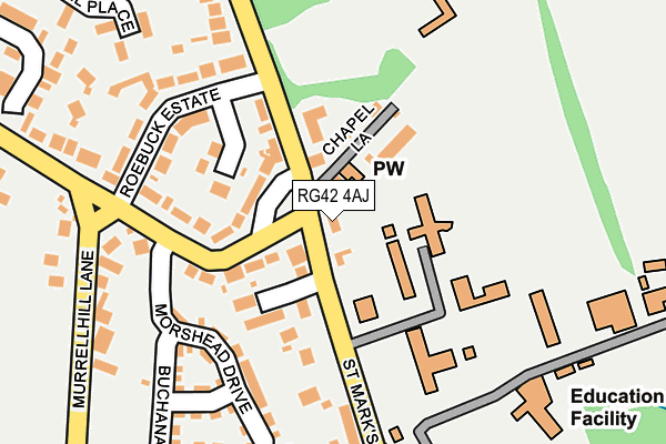 RG42 4AJ map - OS OpenMap – Local (Ordnance Survey) RG42 4AJ map - OS OpenMap – Local (Ordnance Survey)
