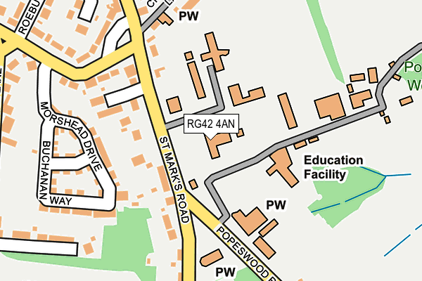 RG42 4AN map - OS OpenMap – Local (Ordnance Survey) RG42 4AN map - OS OpenMap – Local (Ordnance Survey)