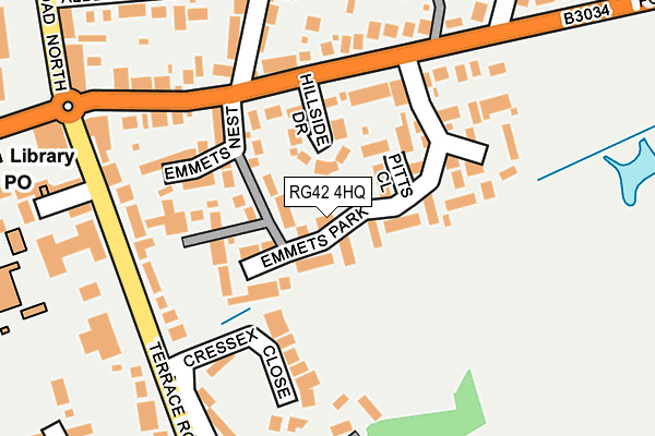 RG42 4HQ map - OS OpenMap – Local (Ordnance Survey) RG42 4HQ map - OS OpenMap – Local (Ordnance Survey)