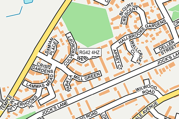 RG42 4HZ map - OS OpenMap – Local (Ordnance Survey) RG42 4HZ map - OS OpenMap – Local (Ordnance Survey)