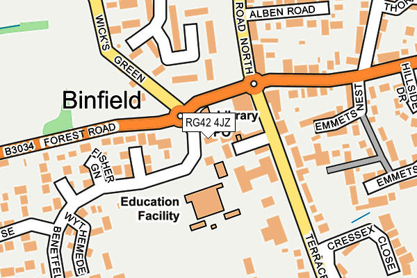 RG42 4JZ map - OS OpenMap – Local (Ordnance Survey) RG42 4JZ map - OS OpenMap – Local (Ordnance Survey)