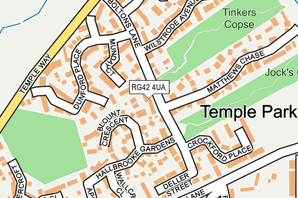 RG42 4UA map - OS OpenMap – Local (Ordnance Survey) RG42 4UA map - OS OpenMap – Local (Ordnance Survey)