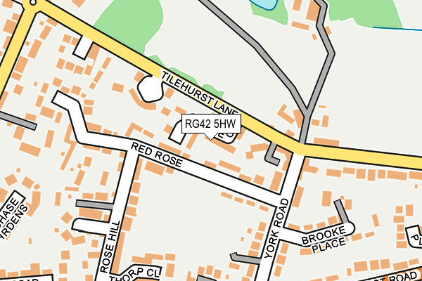 RG42 5HW map - OS OpenMap – Local (Ordnance Survey) RG42 5HW map - OS OpenMap – Local (Ordnance Survey)