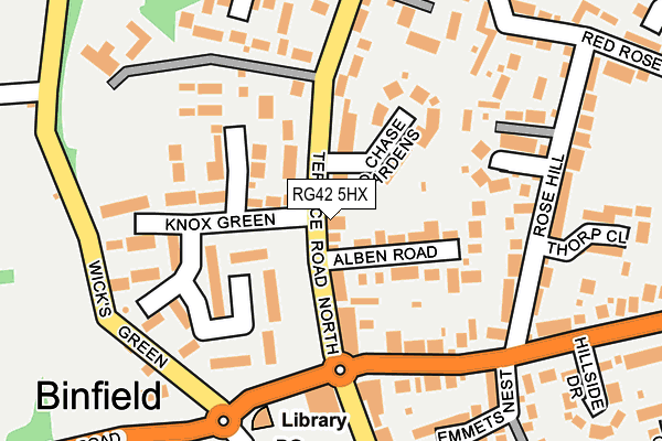 RG42 5HX map - OS OpenMap – Local (Ordnance Survey) RG42 5HX map - OS OpenMap – Local (Ordnance Survey)