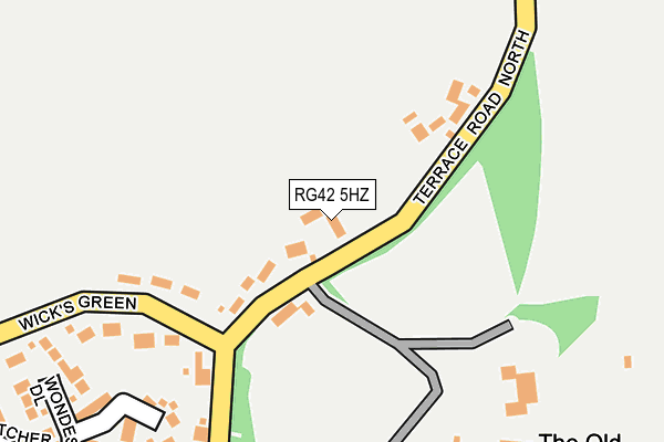 RG42 5HZ map - OS OpenMap – Local (Ordnance Survey) RG42 5HZ map - OS OpenMap – Local (Ordnance Survey)