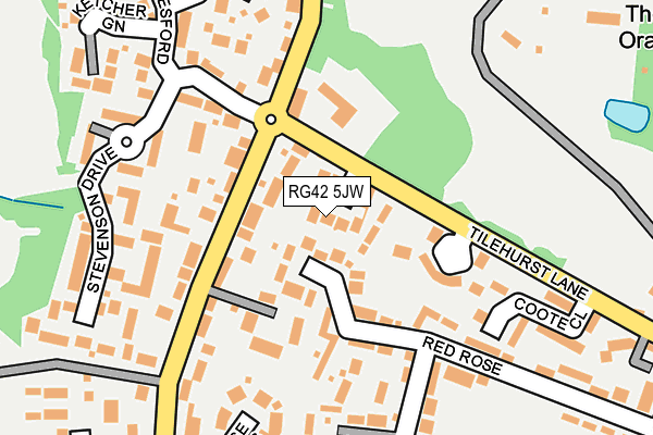 RG42 5JW map - OS OpenMap – Local (Ordnance Survey) RG42 5JW map - OS OpenMap – Local (Ordnance Survey)