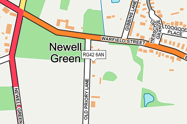 RG42 6AN map - OS OpenMap – Local (Ordnance Survey)