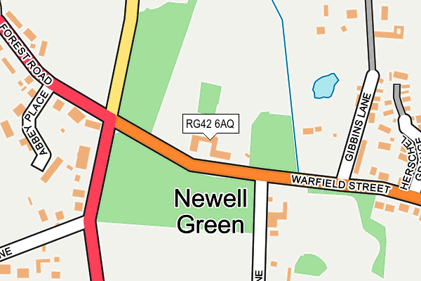 RG42 6AQ map - OS OpenMap – Local (Ordnance Survey)