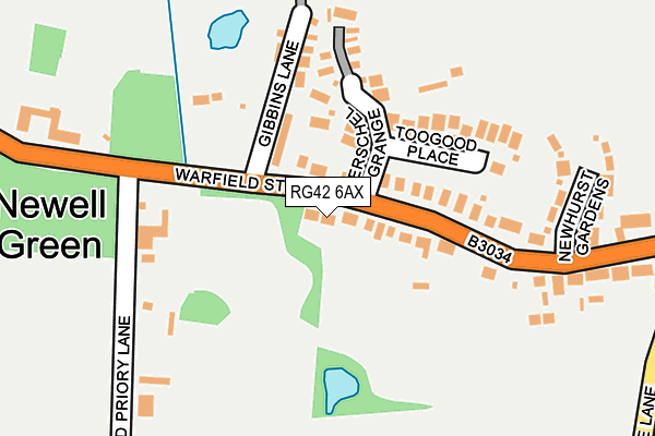 RG42 6AX map - OS OpenMap – Local (Ordnance Survey) RG42 6AX map - OS OpenMap – Local (Ordnance Survey)