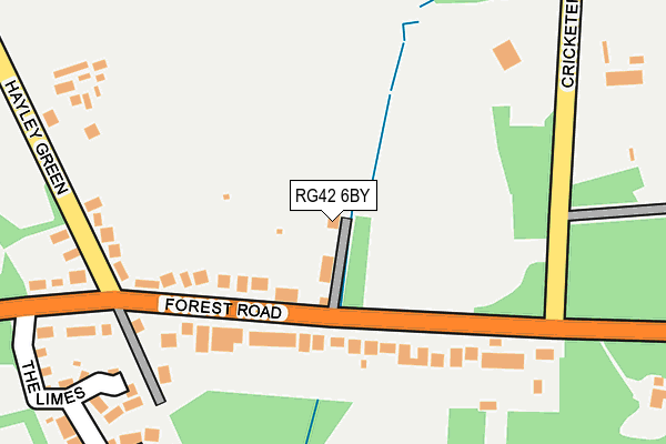 RG42 6BY map - OS OpenMap – Local (Ordnance Survey)