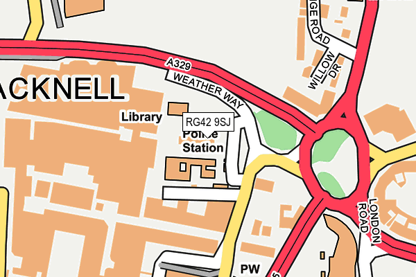 RG42 9SJ map - OS OpenMap – Local (Ordnance Survey) RG42 9SJ map - OS OpenMap – Local (Ordnance Survey)