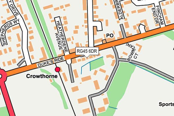 RG45 6DR map - OS OpenMap – Local (Ordnance Survey) RG45 6DR map - OS OpenMap – Local (Ordnance Survey)
