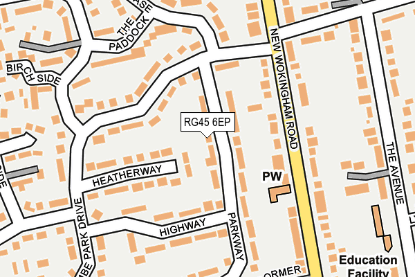 RG45 6EP map - OS OpenMap – Local (Ordnance Survey) RG45 6EP map - OS OpenMap – Local (Ordnance Survey)