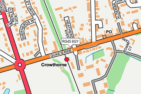 RG45 6GY map - OS OpenMap – Local (Ordnance Survey) RG45 6GY map - OS OpenMap – Local (Ordnance Survey)