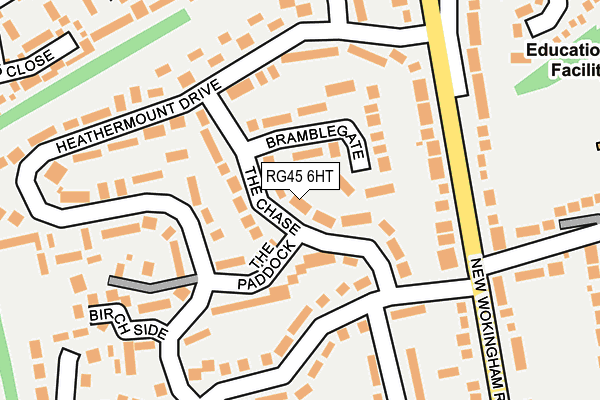 RG45 6HT map - OS OpenMap – Local (Ordnance Survey) RG45 6HT map - OS OpenMap – Local (Ordnance Survey)