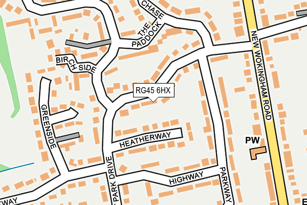 RG45 6HX map - OS OpenMap – Local (Ordnance Survey) RG45 6HX map - OS OpenMap – Local (Ordnance Survey)