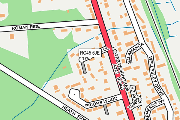 RG45 6JE map - OS OpenMap – Local (Ordnance Survey) RG45 6JE map - OS OpenMap – Local (Ordnance Survey)