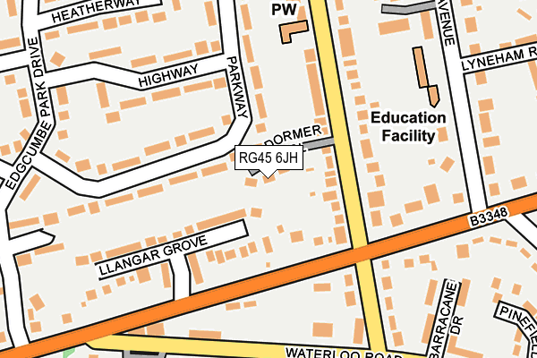 RG45 6JH map - OS OpenMap – Local (Ordnance Survey) RG45 6JH map - OS OpenMap – Local (Ordnance Survey)