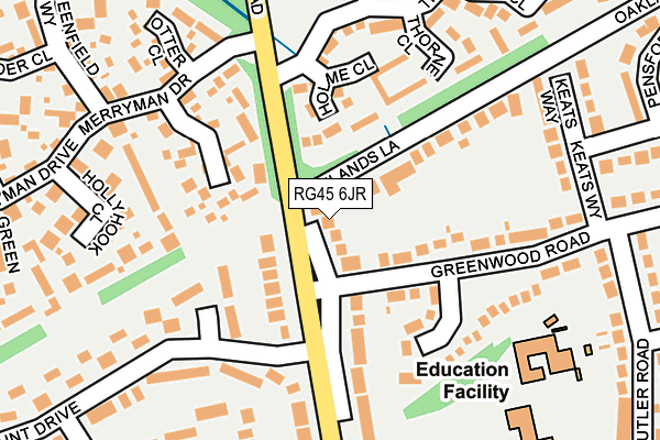RG45 6JR map - OS OpenMap – Local (Ordnance Survey) RG45 6JR map - OS OpenMap – Local (Ordnance Survey)