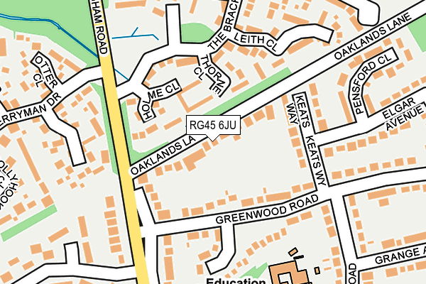 RG45 6JU map - OS OpenMap – Local (Ordnance Survey) RG45 6JU map - OS OpenMap – Local (Ordnance Survey)