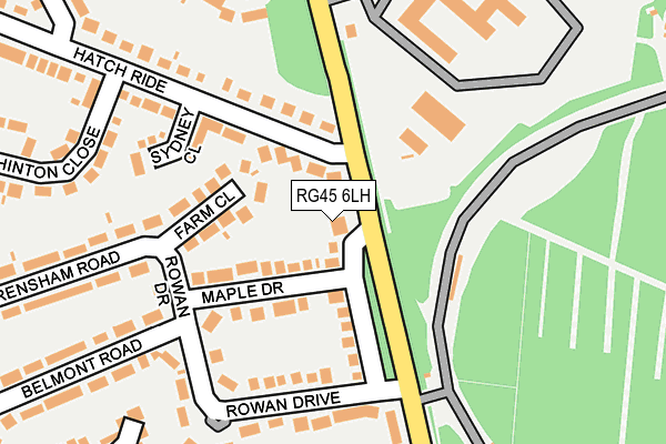 RG45 6LH map - OS OpenMap – Local (Ordnance Survey) RG45 6LH map - OS OpenMap – Local (Ordnance Survey)