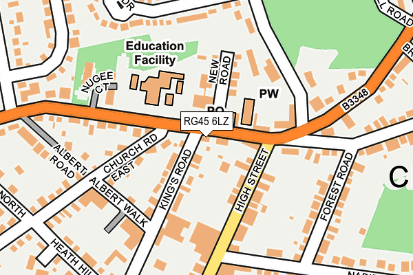 RG45 6LZ map - OS OpenMap – Local (Ordnance Survey) RG45 6LZ map - OS OpenMap – Local (Ordnance Survey)