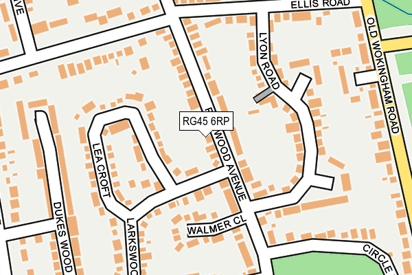 RG45 6RP map - OS OpenMap – Local (Ordnance Survey) RG45 6RP map - OS OpenMap – Local (Ordnance Survey)