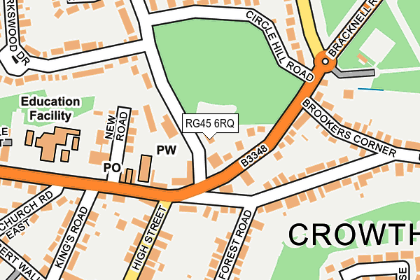 RG45 6RQ map - OS OpenMap – Local (Ordnance Survey) RG45 6RQ map - OS OpenMap – Local (Ordnance Survey)