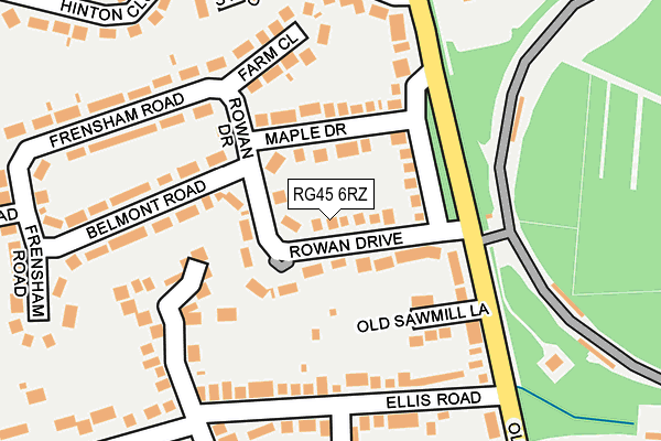 RG45 6RZ map - OS OpenMap – Local (Ordnance Survey) RG45 6RZ map - OS OpenMap – Local (Ordnance Survey)