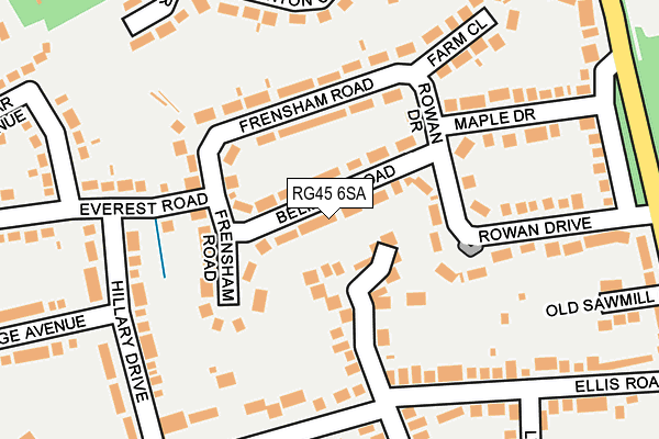 RG45 6SA map - OS OpenMap – Local (Ordnance Survey) RG45 6SA map - OS OpenMap – Local (Ordnance Survey)