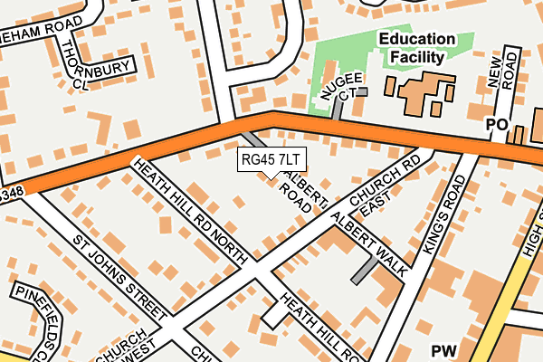 RG45 7LT map - OS OpenMap – Local (Ordnance Survey) RG45 7LT map - OS OpenMap – Local (Ordnance Survey)