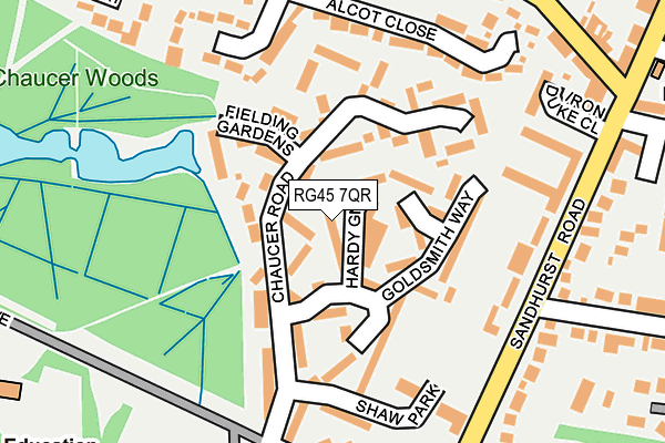 RG45 7QR map - OS OpenMap – Local (Ordnance Survey) RG45 7QR map - OS OpenMap – Local (Ordnance Survey)
