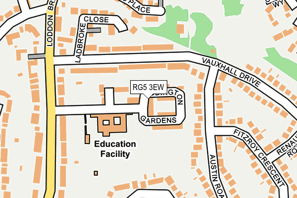 RG5 3EW map - OS OpenMap – Local (Ordnance Survey) RG5 3EW map - OS OpenMap – Local (Ordnance Survey)
