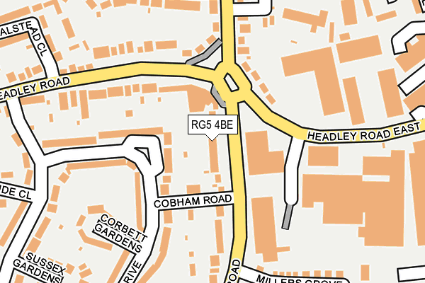 RG5 4BE map - OS OpenMap – Local (Ordnance Survey) RG5 4BE map - OS OpenMap – Local (Ordnance Survey)