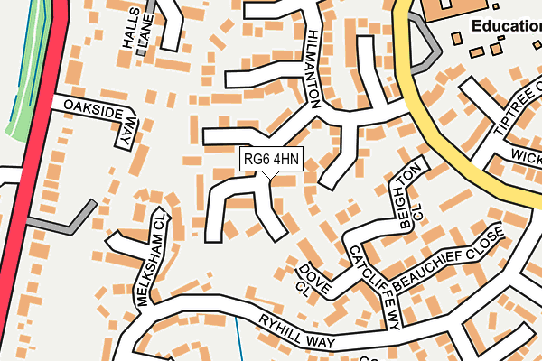 RG6 4HN map - OS OpenMap – Local (Ordnance Survey) RG6 4HN map - OS OpenMap – Local (Ordnance Survey)