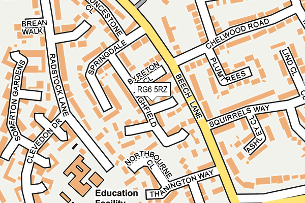 RG6 5RZ map - OS OpenMap – Local (Ordnance Survey) RG6 5RZ map - OS OpenMap – Local (Ordnance Survey)
