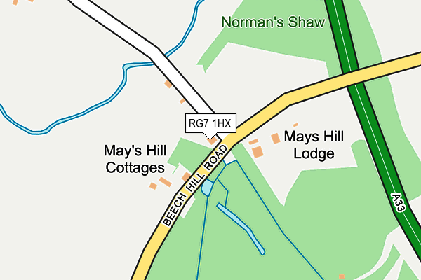 RG7 1HX map - OS OpenMap – Local (Ordnance Survey) RG7 1HX map - OS OpenMap – Local (Ordnance Survey)