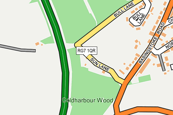 RG7 1QR map - OS OpenMap – Local (Ordnance Survey)