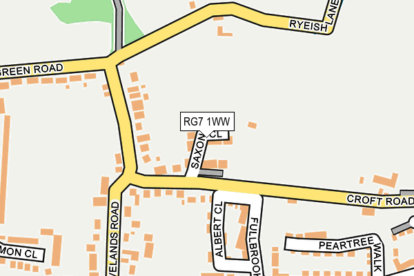 RG7 1WW map - OS OpenMap – Local (Ordnance Survey) RG7 1WW map - OS OpenMap – Local (Ordnance Survey)