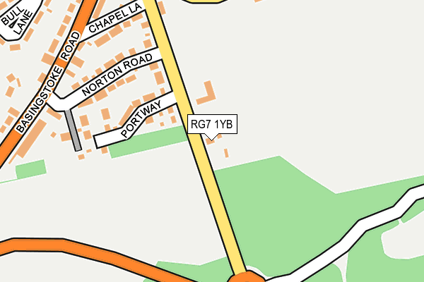 RG7 1YB map - OS OpenMap – Local (Ordnance Survey) RG7 1YB map - OS OpenMap – Local (Ordnance Survey)