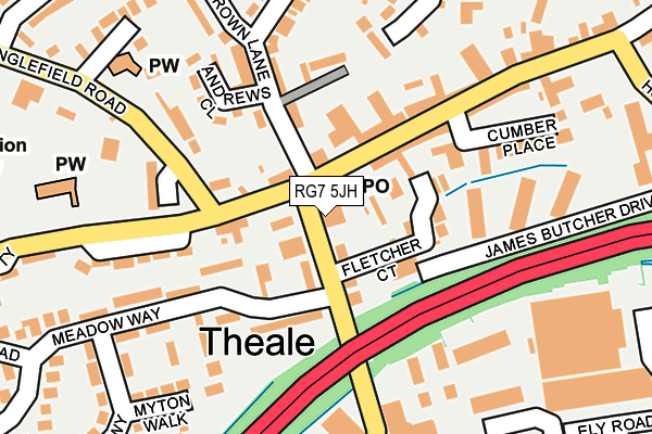 RG7 5JH map - OS OpenMap – Local (Ordnance Survey)